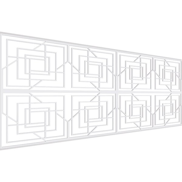 Ekena Millwork Set of Four Panels for 94 1/2"W x 36 1/4"H Norwood Fretwork Wainscot Wall Paneling WPKP18X01X47NWD - main